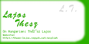 lajos thesz business card